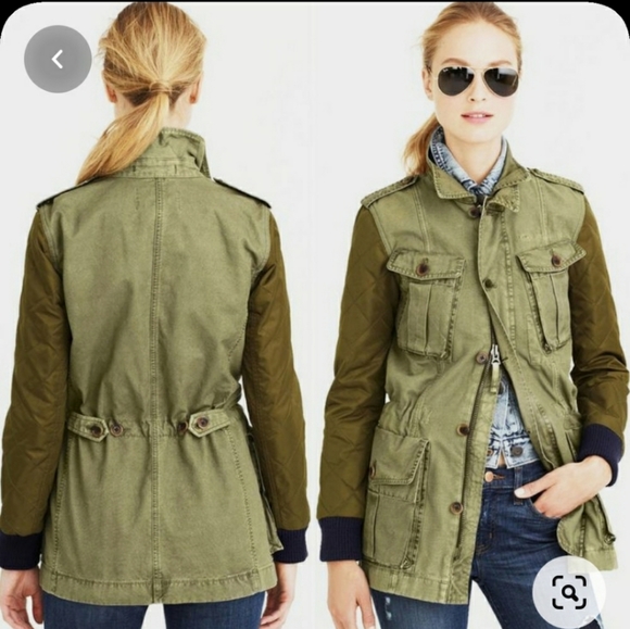 J. Crew Jackets & Blazers - J Crew Quilted Boyfriend Fatigue Jacket